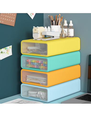 Organizador de Escritorio ZZFENGKR con 4 Cajones Apilables