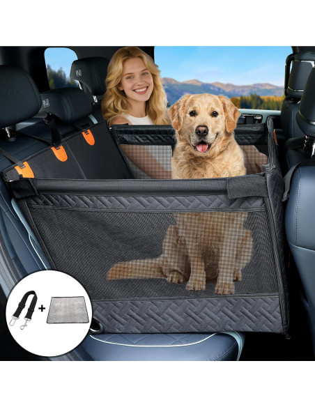 Asiento de Coche Grande para Perros KYG Impermeable 72x62cm