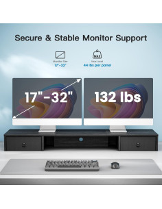 Soporte Doble para Monitor HUANUO con Cajones 111 cm 59.87 kg 2