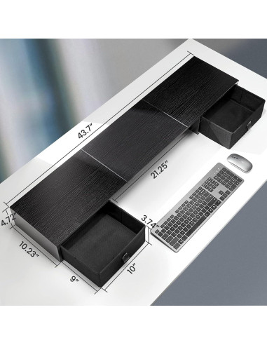 Soporte Doble para Monitor HUANUO con Cajones 111 cm 59.87 kg