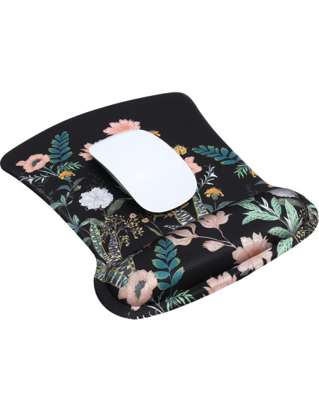 Soporte Reposamuñecas Ergonómico MOSISO Floral Negro