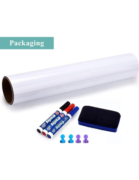 Papel de Pizarra Blanca Magnética Autoadhesiva Warasee 40x60 cm Papel de Pizarra Blanca Magnética Autoadhesiva Warasee 40x60 cm