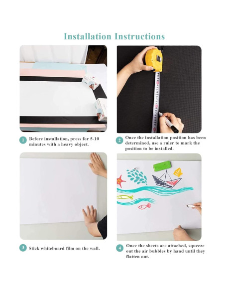 Papel de Pizarra Blanca Magnética Autoadhesiva Warasee 40x60 cm Papel de Pizarra Blanca Magnética Autoadhesiva Warasee 40x60 cm