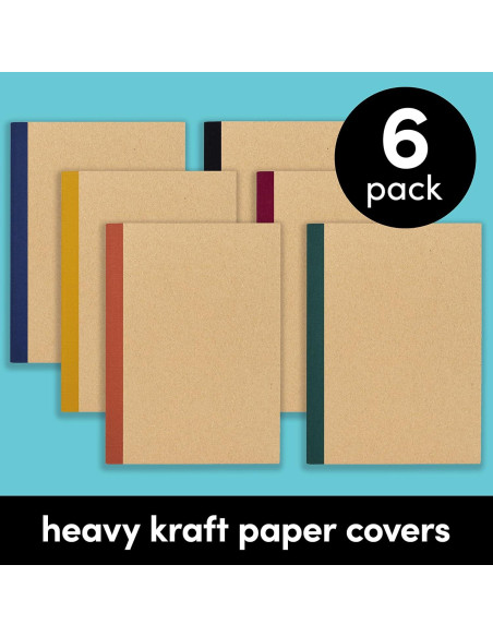 Paquete de 6 Cuadernos de Composición PAPERAGE 120 Páginas Paquete de 6 Cuadernos de Composición PAPERAGE 120 Páginas