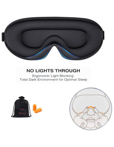 Máscara de Ojos 3D Little Agawama con Peso y Bolsa de Viaje Máscara de Ojos 3D Little Agawama con Peso y Bolsa de Viaje