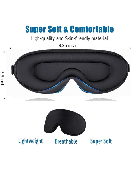 Máscara de Ojos 3D Little Agawama con Peso y Bolsa de Viaje Máscara de Ojos 3D Little Agawama con Peso y Bolsa de Viaje