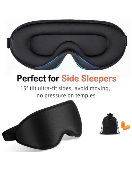 Máscara de Ojos 3D Little Agawama con Peso y Bolsa de Viaje Máscara de Ojos 3D Little Agawama con Peso y Bolsa de Viaje