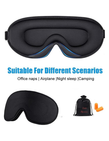 Máscara de Ojos 3D Little Agawama con Peso y Bolsa de Viaje