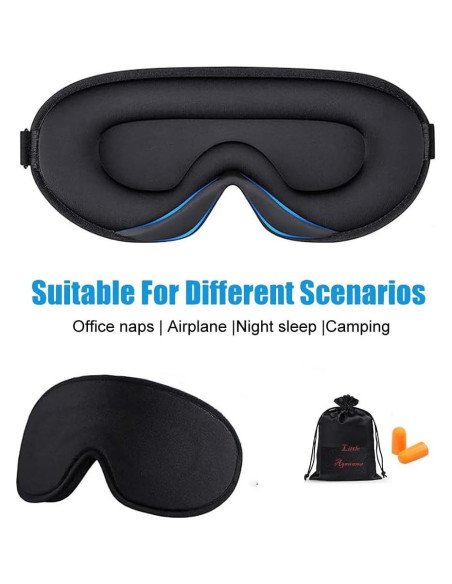 Máscara de Ojos 3D Little Agawama con Peso y Bolsa de Viaje Máscara de Ojos 3D Little Agawama con Peso y Bolsa de Viaje