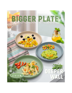 Platos de Silicona con Succión Qyeejong para Niños - 3 Unidades 2