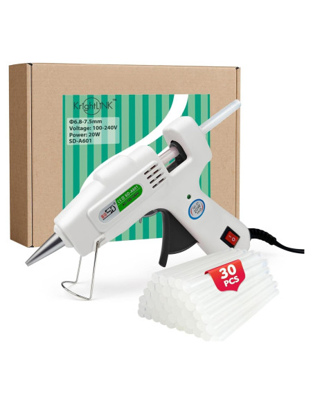 Kit de Pistola de Pegamento Caliente Krightlink 20W con 30 Barras