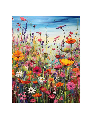 Kit de Pintura por Números HITIRECOVI Flores Silvestres 40x50cm