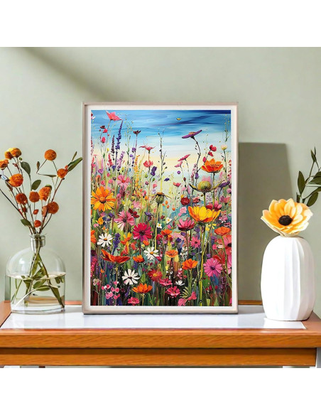 Kit de Pintura por Números HITIRECOVI Flores Silvestres 40x50cm