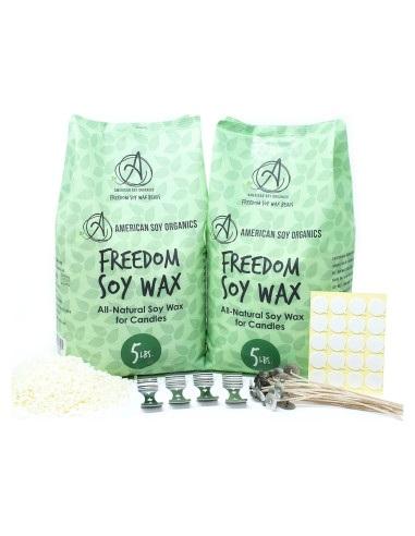 Kit de Velas de Soja American Soy Organics 4.54 kg Microondas