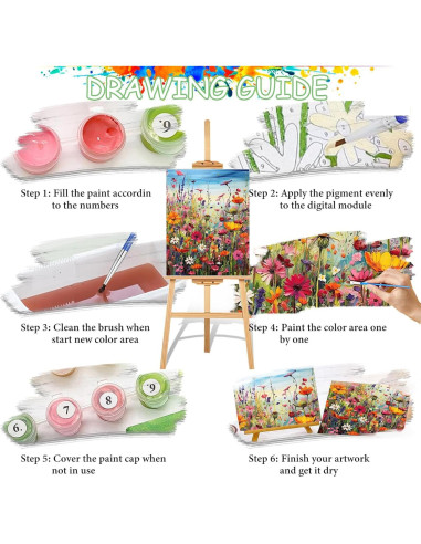 Kit de Pintura por Números HITIRECOVI Flores Silvestres 40x50cm