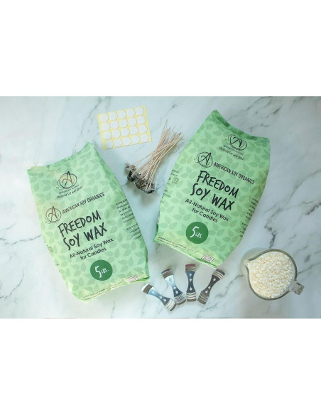 Kit de Velas de Soja American Soy Organics 4.54 kg Microondas