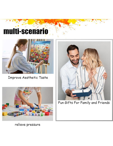 Kit de Pintura por Números HITIRECOVI Flores Silvestres 40x50cm