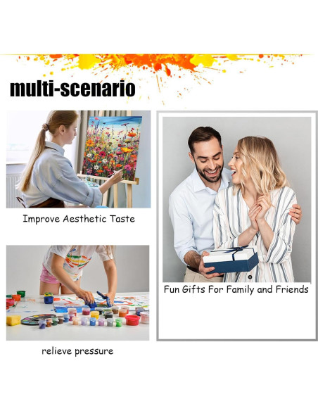 Kit de Pintura por Números HITIRECOVI Flores Silvestres 40x50cm