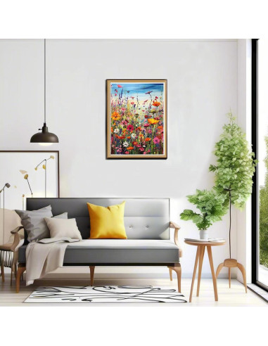 Kit de Pintura por Números HITIRECOVI Flores Silvestres 40x50cm