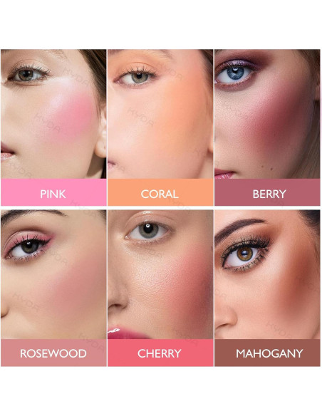 Rubor en Polvo KYDA Rosa 4.5g - Textura Ultra Fina y Mezclable