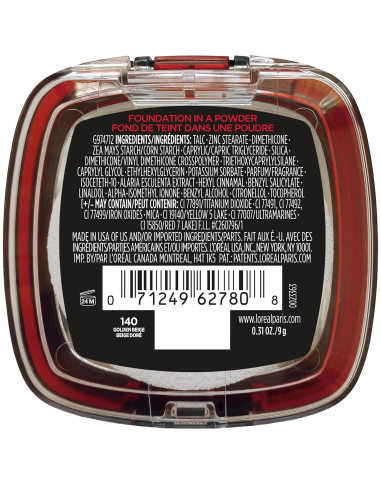 Base en Polvo L'Oreal Paris Infallible 24H Beige Dorado 8.8g