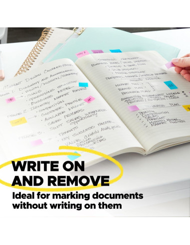 Banderas Post-it 60 Unidades Dispensador Portátil 2.39 cm