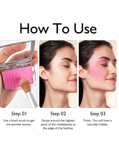 Rubor en Polvo KYDA Rosa 4.5g - Textura Ultra Fina y Mezclable