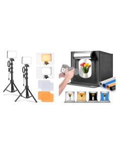 Kit de Iluminación LED Neewer BP66, 2 Luces Bi Color 3200K-5600K