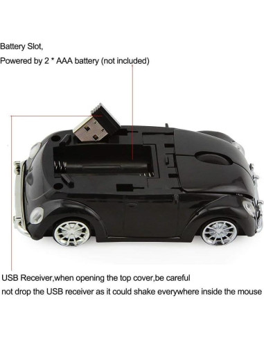 Ratón Inalámbrico Deportivo Aikchi AK1405A 1000DPI Negro