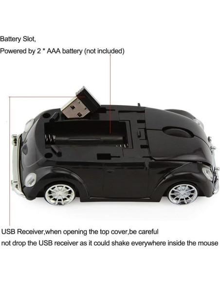 Ratón Inalámbrico Deportivo Aikchi AK1405A 1000DPI Negro