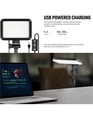 Kit de Iluminación LED Neewer BP66, 2 Luces Bi Color 3200K-5600K