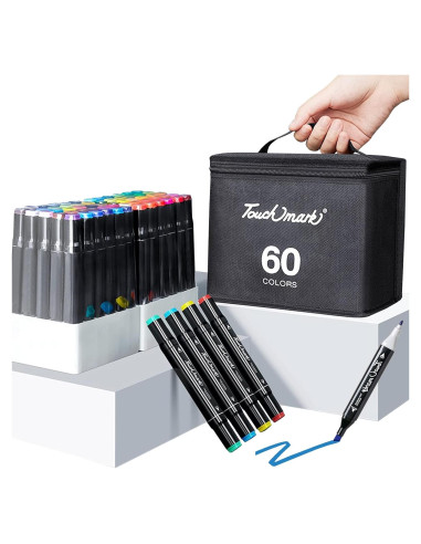 Juego de Marcadores Lavables Doble Punta WASYPLSFOI 60 Colores