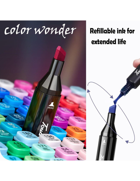 Juego de Marcadores Lavables Doble Punta WASYPLSFOI 60 Colores