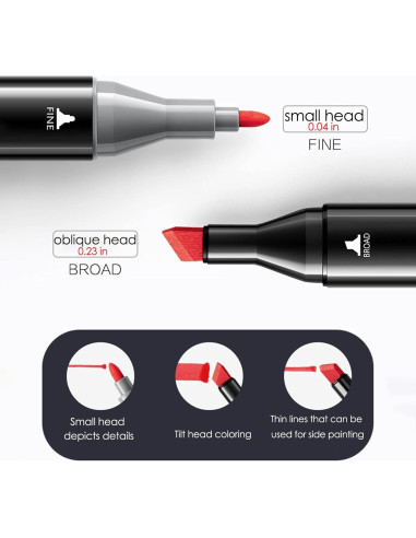 Juego de Marcadores Lavables Doble Punta WASYPLSFOI 60 Colores