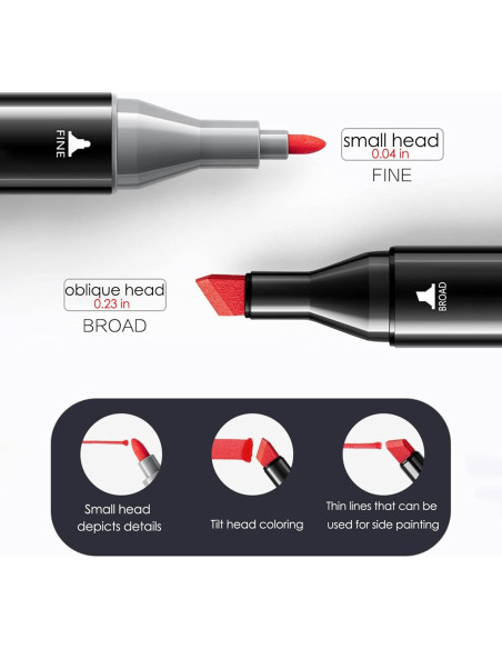 Juego de Marcadores Lavables Doble Punta WASYPLSFOI 60 Colores