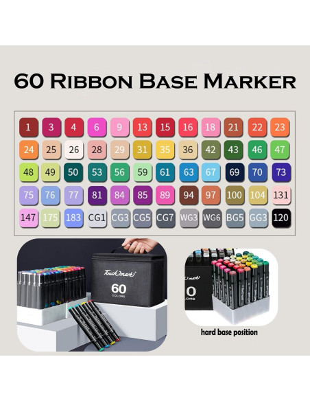 Juego de Marcadores Lavables Doble Punta WASYPLSFOI 60 Colores