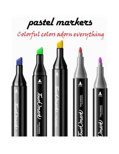 Juego de Marcadores Lavables Doble Punta WASYPLSFOI 60 Colores