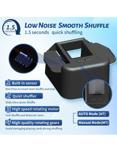 Barajador Automático Recargable USB-C Lxjmcwio para 2 Barajas