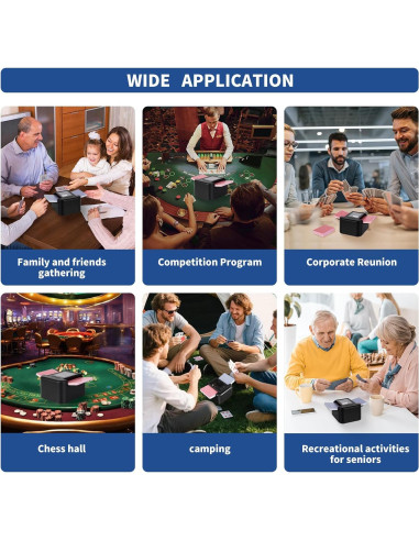 Barajador Automático Recargable USB-C Lxjmcwio para 2 Barajas