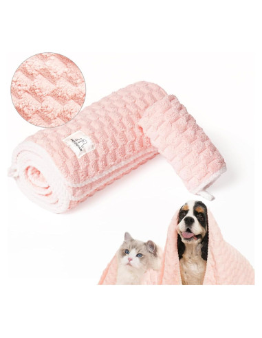 Juego de Toallas de Microfibra SOONTAN para Mascotas - 2 Tamaños