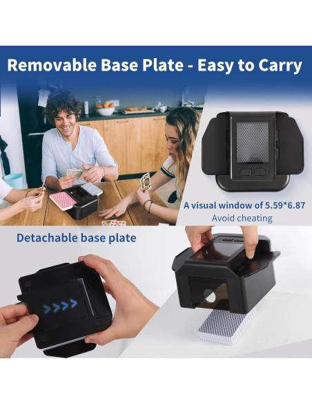 Barajador Automático Recargable USB-C Lxjmcwio para 2 Barajas