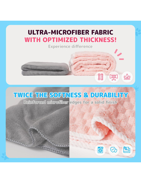 Juego de Toallas de Microfibra SOONTAN para Mascotas - 2 Tamaños