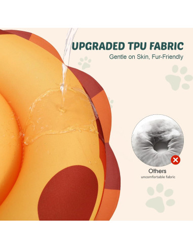 Collar de Recuperación Inflable TOBYTO para Perros XS Naranja