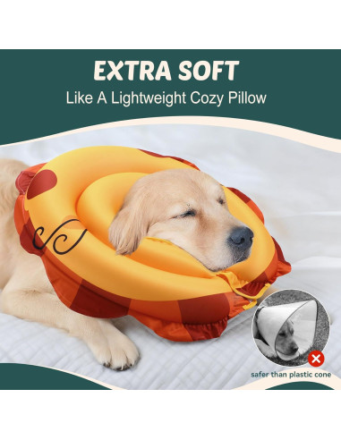 Collar de Recuperación Inflable TOBYTO para Perros XS Naranja