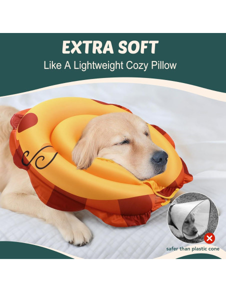 Collar de Recuperación Inflable TOBYTO para Perros XS Naranja