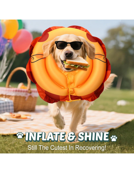 Collar de Recuperación Inflable TOBYTO para Perros XS Naranja