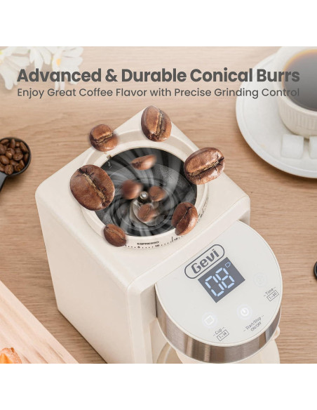 Molino de Café Eléctrico Gevi CGA0-WH0A1, 35 Configuraciones Molino de Café Eléctrico Gevi CGA0-WH0A1, 35 Configuraciones
