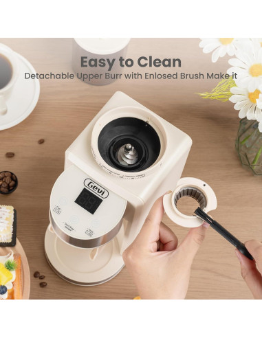 Molino de Café Eléctrico Gevi CGA0-WH0A1, 35 Configuraciones