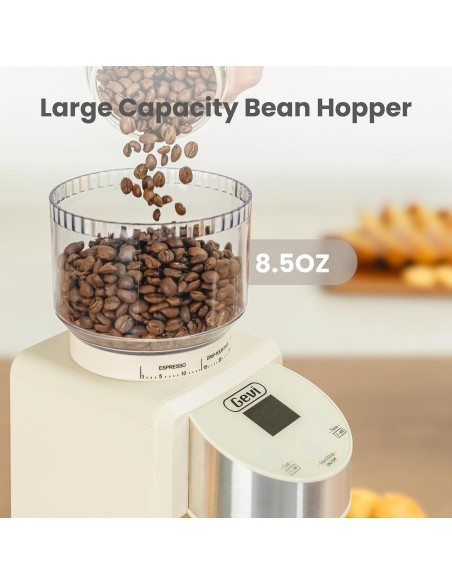 Molino de Café Eléctrico Gevi CGA0-WH0A1, 35 Configuraciones Molino de Café Eléctrico Gevi CGA0-WH0A1, 35 Configuraciones