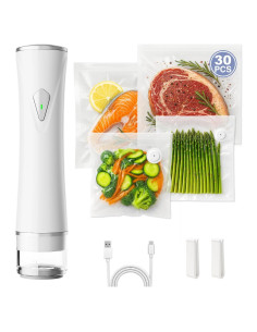 Sellador de Vacío Compacto de Mano con 30 Bolsas Reutilizables